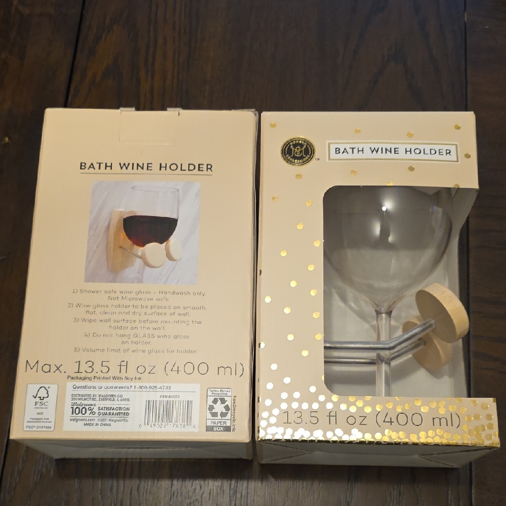 2Pk Bath Wine Holder
